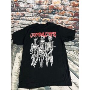 Cannibal Corpse European Tour 2024 Black T Shirt Men's Large